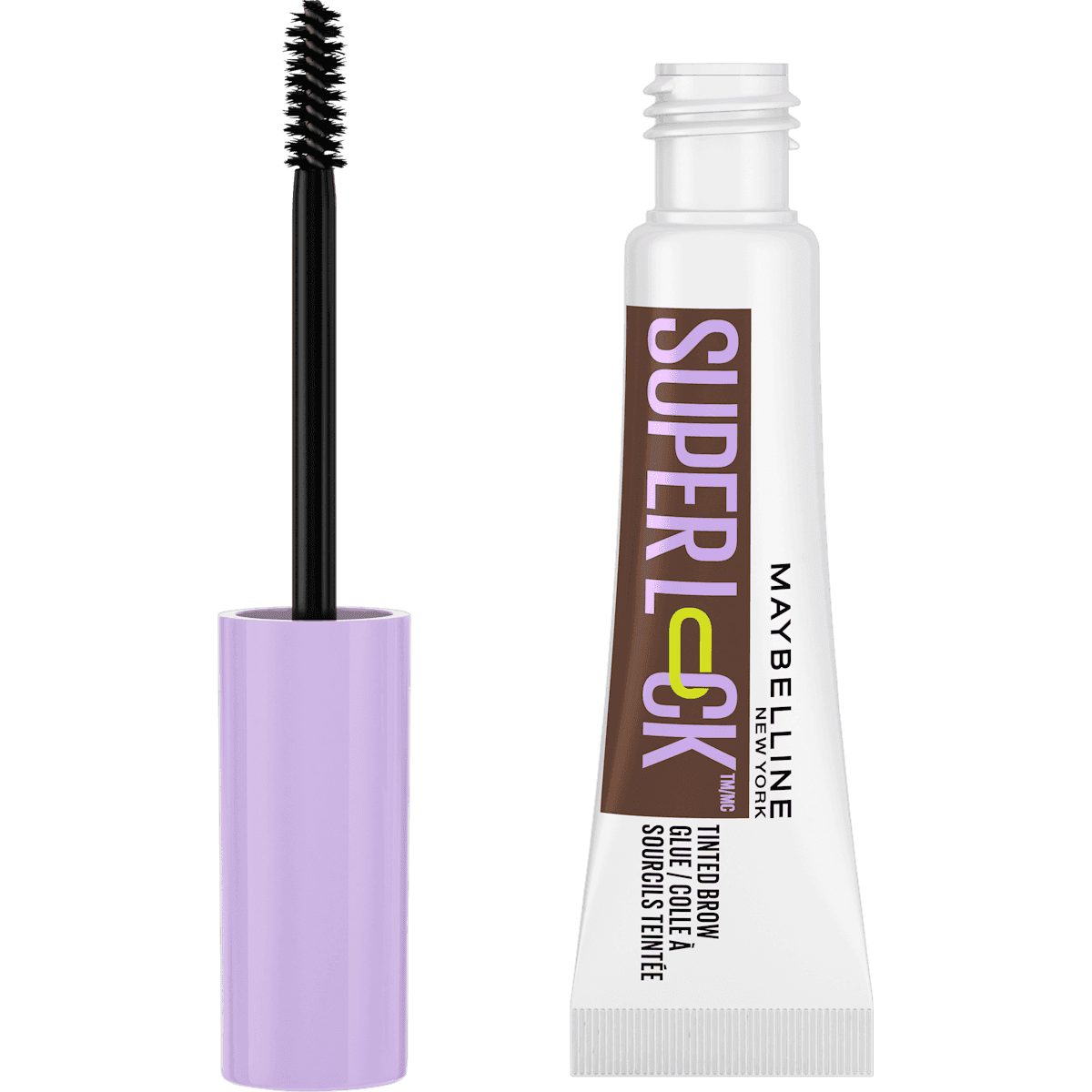 MAYBELLINE NEW YORK brow gel Super Lock Brow Glue 260 Deep Brown, 7 ml (MAYBELLINE NEW YORK Augenbrauengel Super Lock Brow Glue 260 Deep Brown, 7 ml) — authentic German product in Morocco