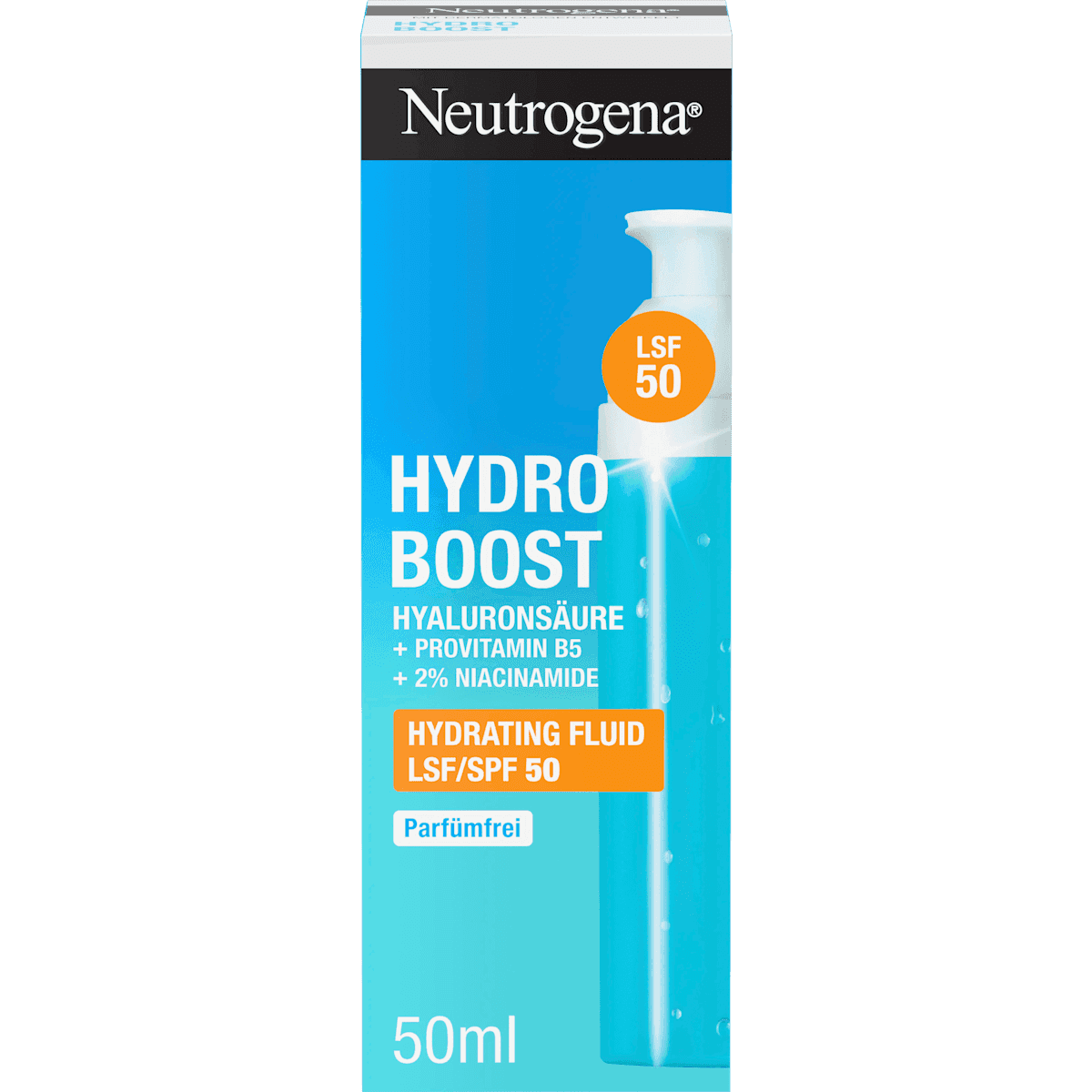 Neutrogena Fluid Hydro Boost Hydrating LSF 50, 50 ml — authentic German product in Morocco
