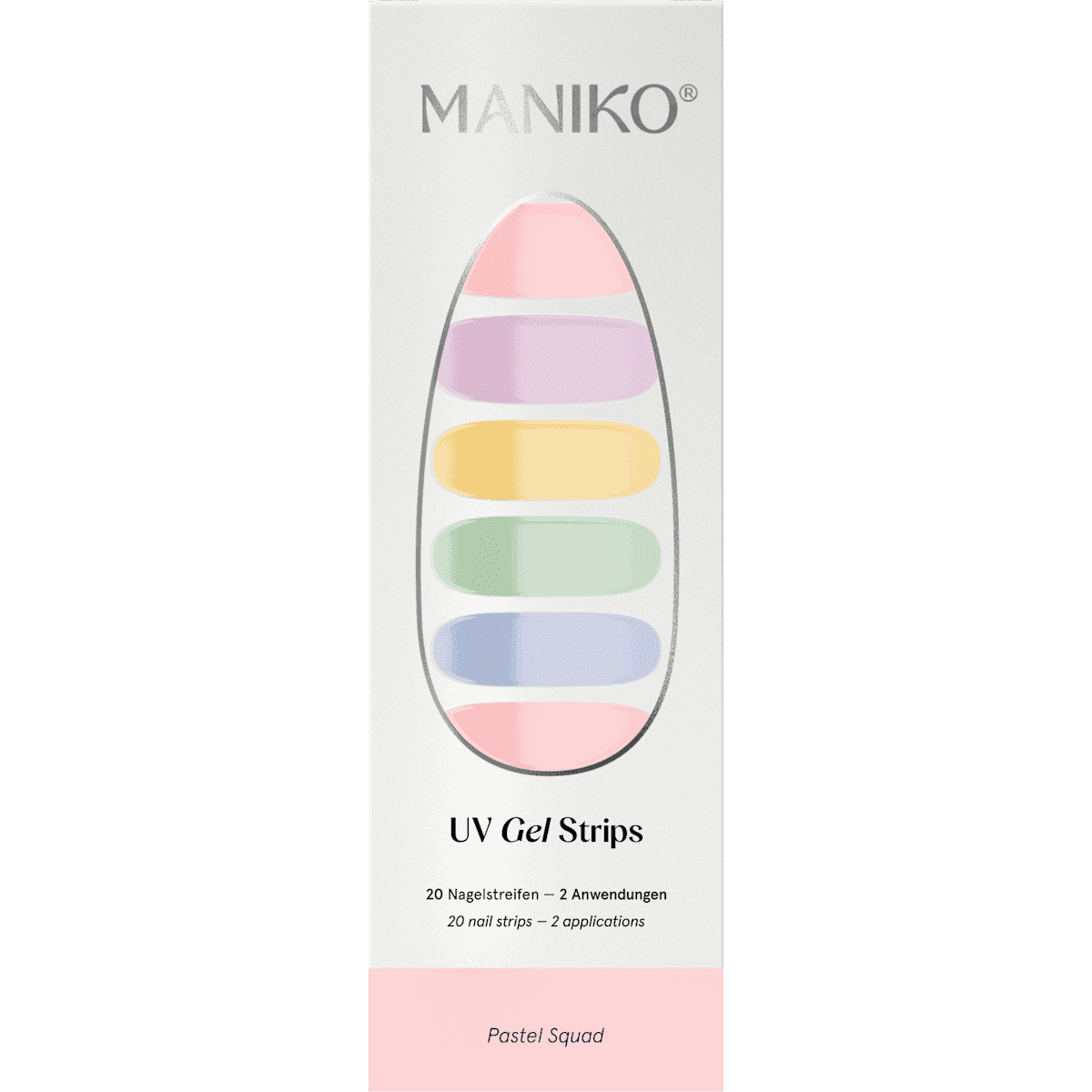Maniko UV Gel Stickers ongles Pastel Squad, 20 pièces — produit allemand authentique au Maroc