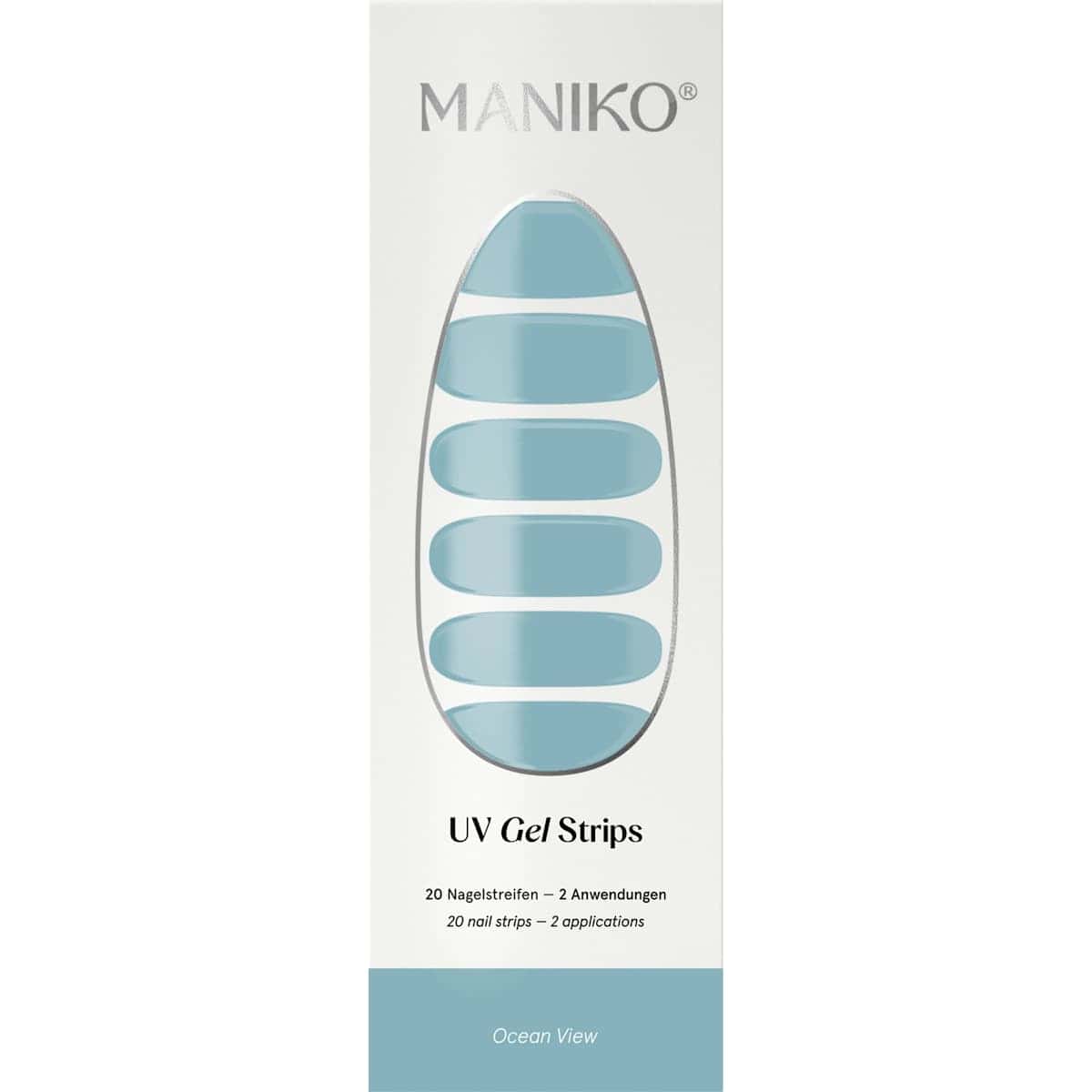 Maniko UV Gel Stickers ongles Ocean View, 20 pièces — produit allemand authentique au Maroc