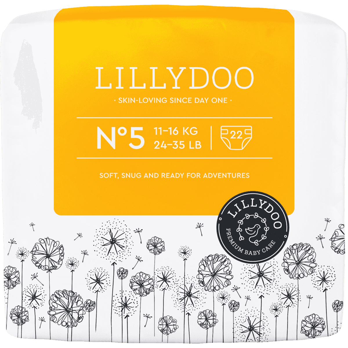 LILLYDOO Couches taille 5 (11+ kg), 22 pièces — produit allemand authentique au Maroc