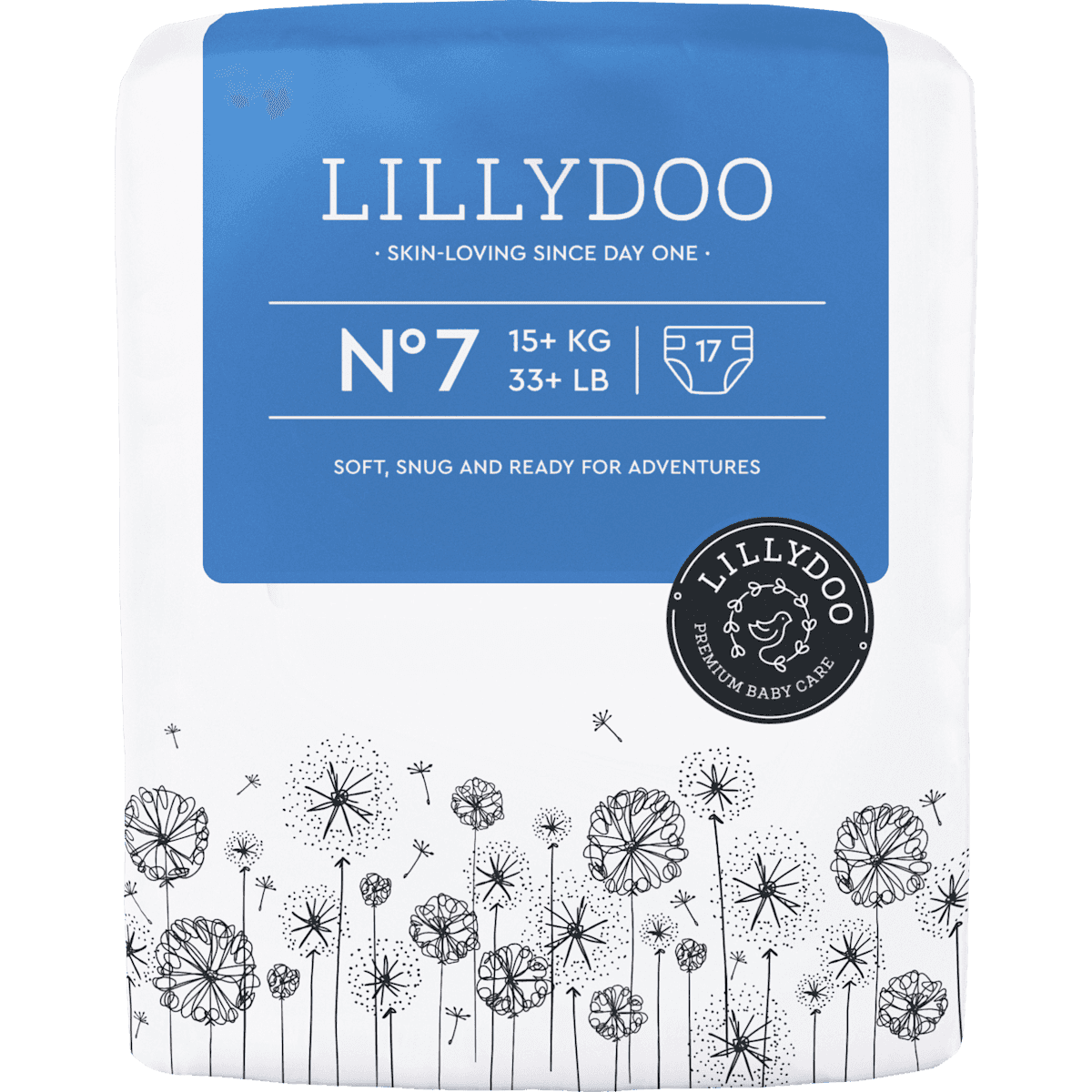 LILLYDOO Couches taille 7 (15+ kg), 17 pièces (LILLYDOO Windeln Gr. 7 (15+ kg), 17 St) — منتج ألماني أصلي في المغرب