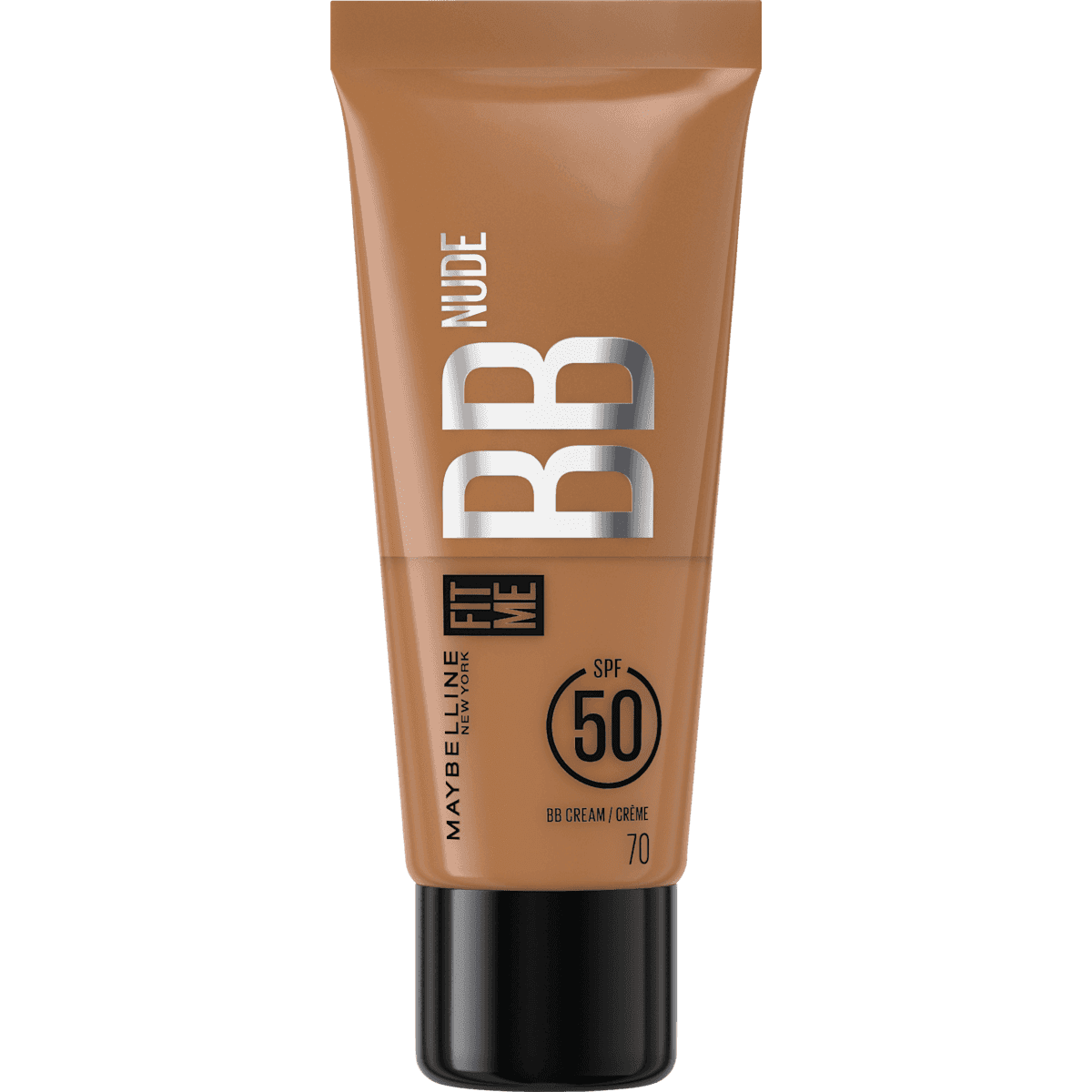 MAYBELLINE NEW YORK BB Cream Fit me Nude 70, LSF 50, 30 ml — produit allemand authentique au Maroc