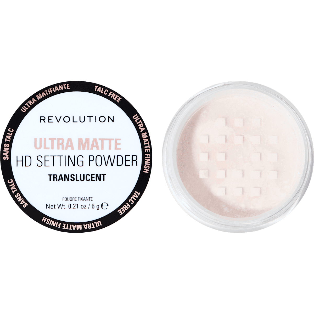 REVOLUTION Setting Poudre Ultra Velvet HD Matte Loose Talc Free Translucent, 6 g (REVOLUTION Setting Puder Ultra Velvet HD Matte Loose Talc Free Translucent, 6 g) — produit allemand authentique au Maroc