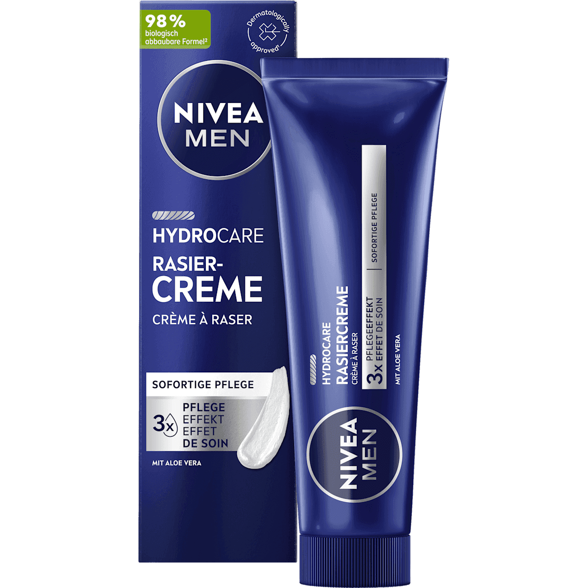NIVEA MEN crème à raser Hydrocare, 100 ml (NIVEA MEN Rasiercreme Hydrocare, 100 ml) — produit allemand authentique au Maroc