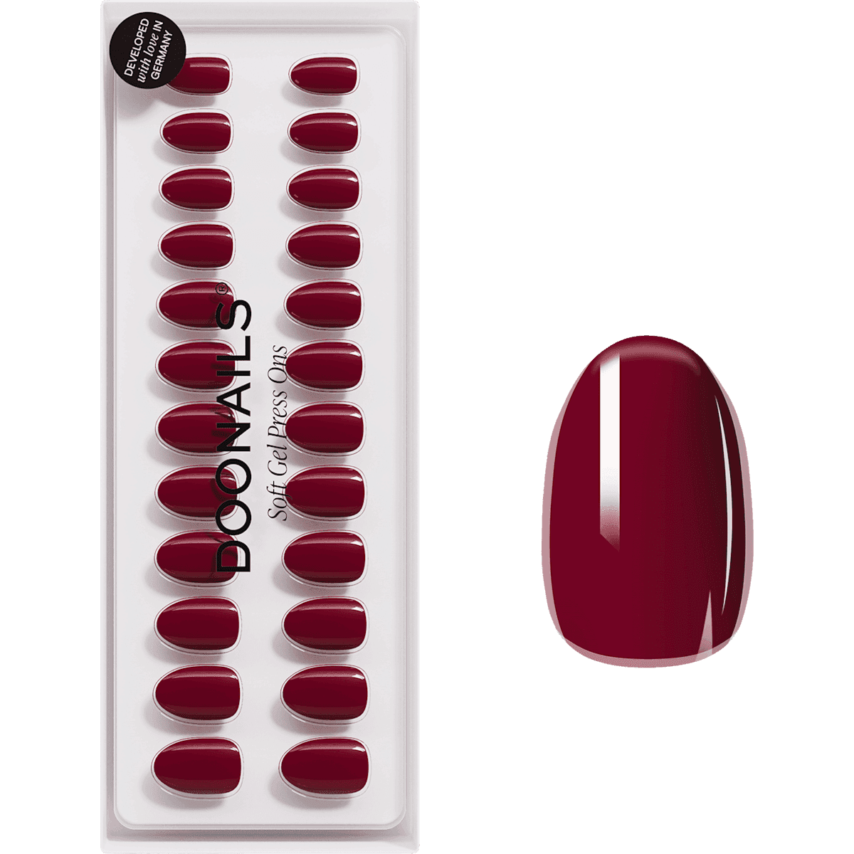Doonails faux ongles, Soft Gel Press Ons Love Paris Short Round, 30 pièces (Doonails Künstliche Nägel, Soft Gel Press Ons Love Paris Short Round, 30 St) — produit allemand authentique au Maroc