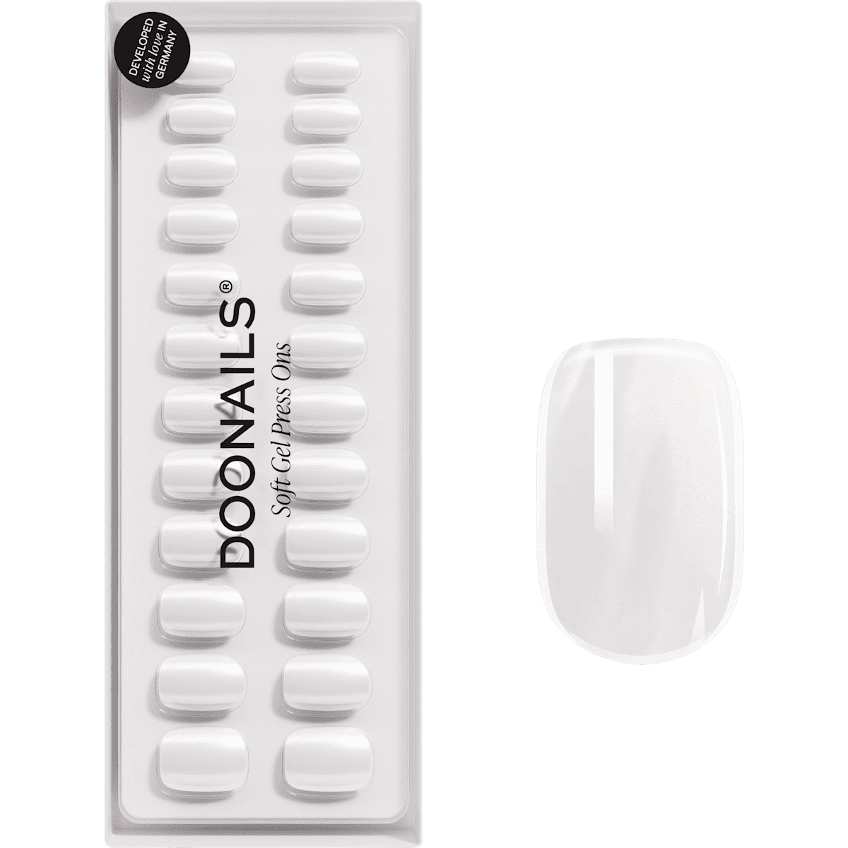 Doonails faux ongles, Soft Gel Press Ons Marry Me Short Square, 30 pièces (Doonails Künstliche Nägel, Soft Gel Press Ons Marry Me Short Square, 30 St) — produit allemand authentique au Maroc