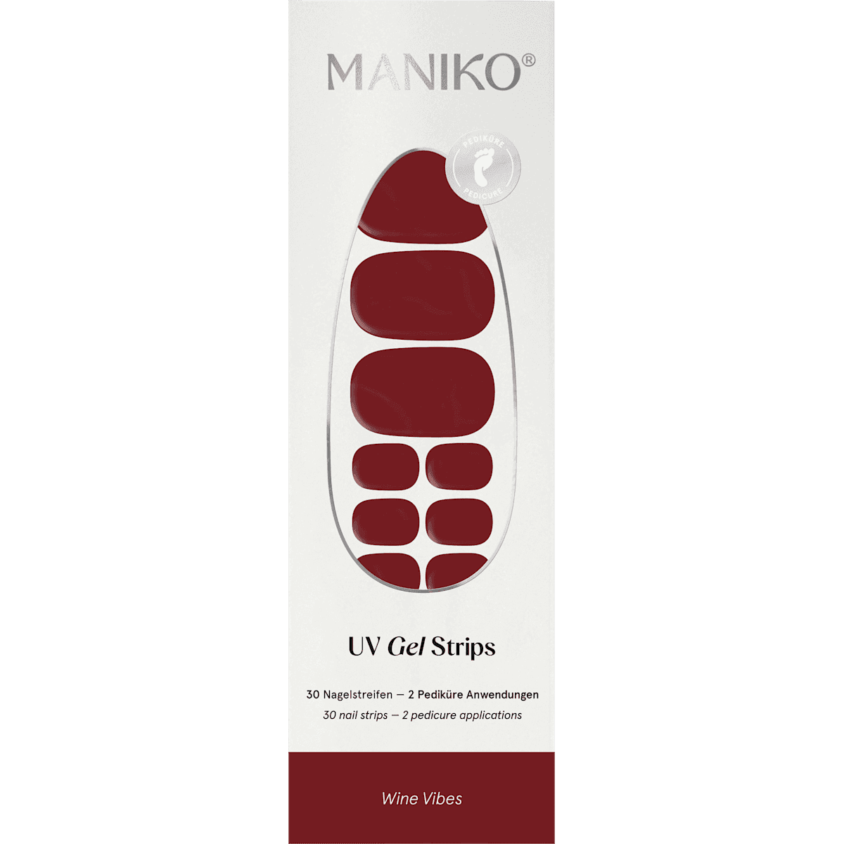 Maniko UV Gel Stickers ongles Pediküre Wine Vibes, 30 pièces (Maniko UV Gel Nagelfolien Pediküre Wine Vibes, 30 St) — منتج ألماني أصلي في المغرب