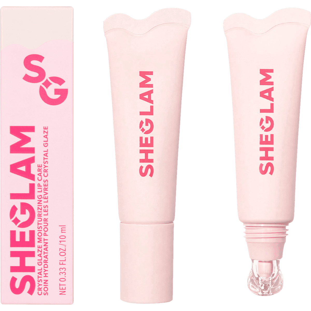 SHEGLAM Gloss Care Crystal Glaze Strawberry Milk, 10 g (SHEGLAM Lipgloss Care Crystal Glaze Strawberry Milk, 10 g) — produit allemand authentique au Maroc