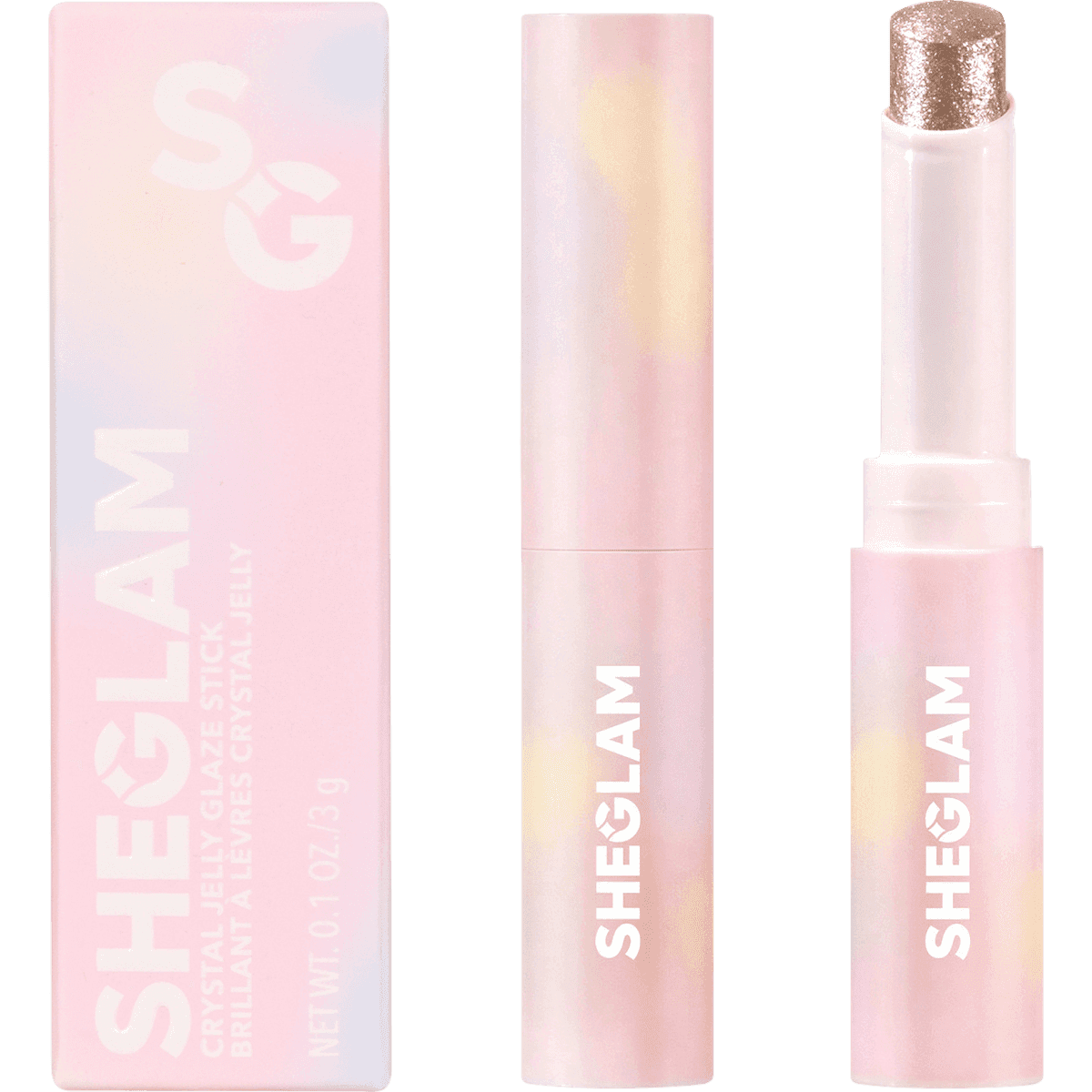 SHEGLAM Fard à paupières Stick Crystal Jelly Starlit Silver, 3 g — produit allemand authentique au Maroc