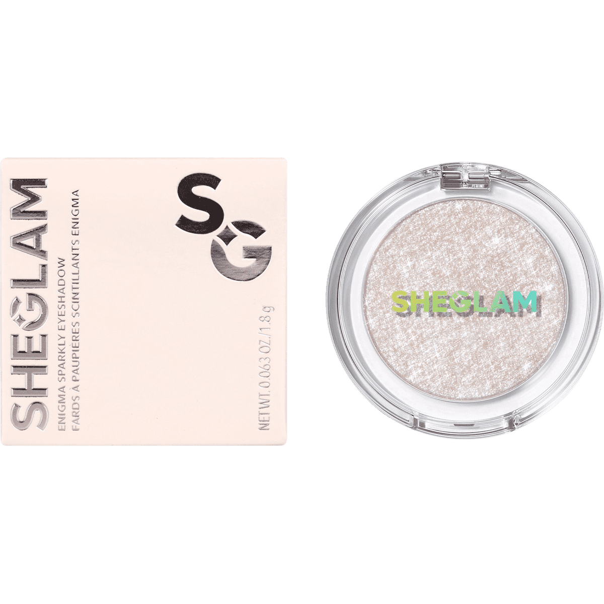 SHEGLAM Fard à paupières Enigma Sparkly Pure, 1,8 g (SHEGLAM Lidschatten Enigma Sparkly Pure, 1,8 g) — produit allemand authentique au Maroc