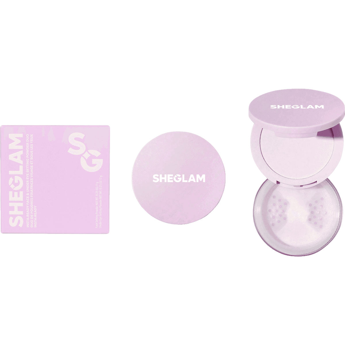 SHEGLAM Poudre Duo Face&Under Eye Taro, 14 g (SHEGLAM Puder Duo Face&Under Eye Taro, 14 g) — produit allemand authentique au Maroc