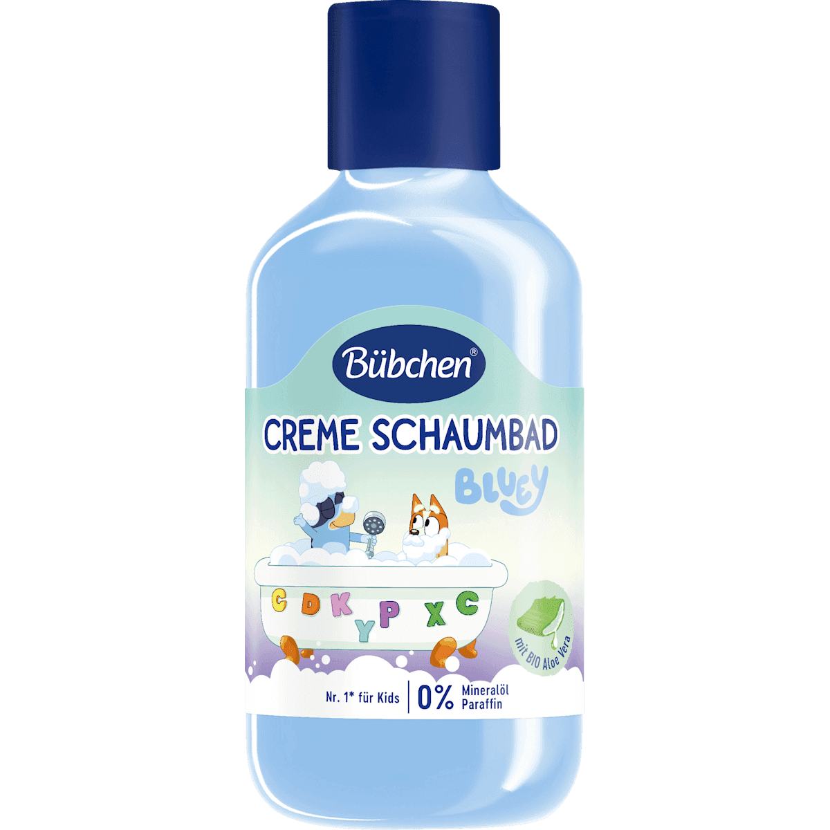 Bübchen Bain moussant crème Bluey, 250 ml — produit allemand authentique au Maroc