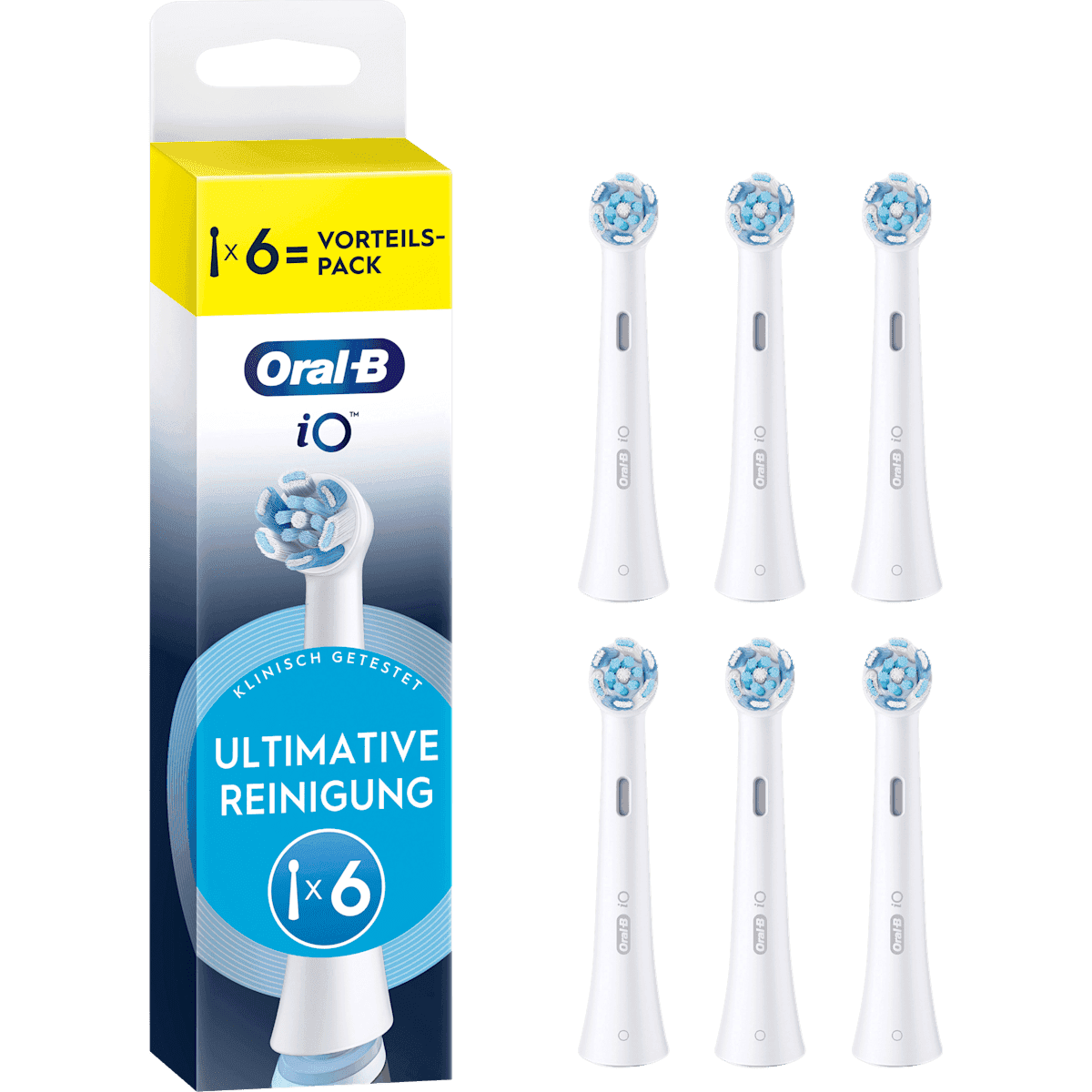 Oral-B Brossettes de rechange iO Ultimative Nettoyage, blanc, 6 pièces — produit allemand authentique au Maroc