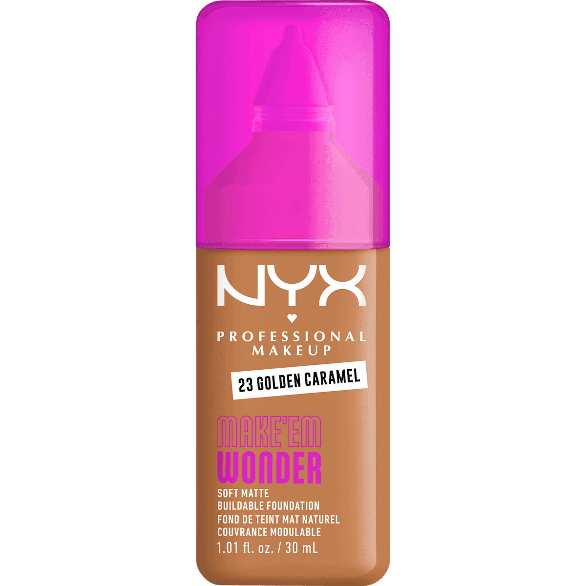 NYX PROFESSIONAL MAKEUP Foundation Make 'EM Wonder 23 Golden Caramel, 30 ml — منتج ألماني أصلي في المغرب