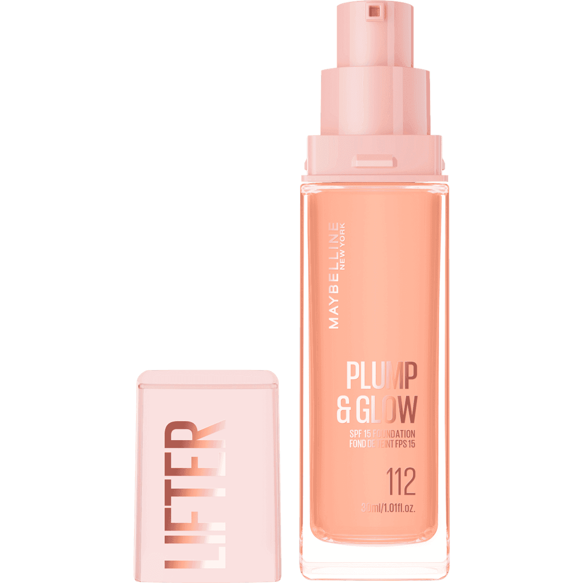 MAYBELLINE NEW YORK Foundation Lifter Plump & Glow 112, 30 ml — authentic German product in Morocco