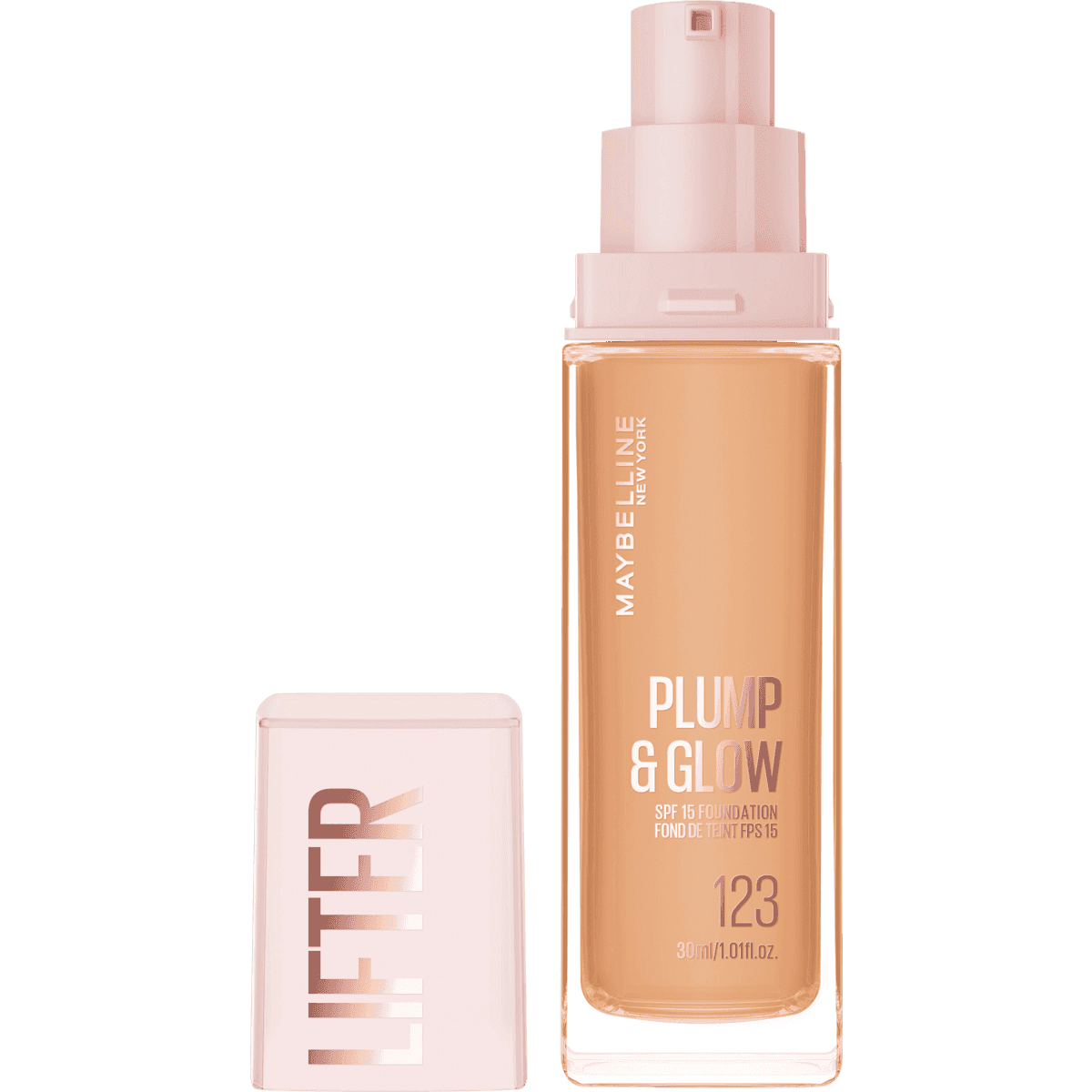 MAYBELLINE NEW YORK Foundation Lifter Plump & Glow 123, 30 ml — authentic German product in Morocco