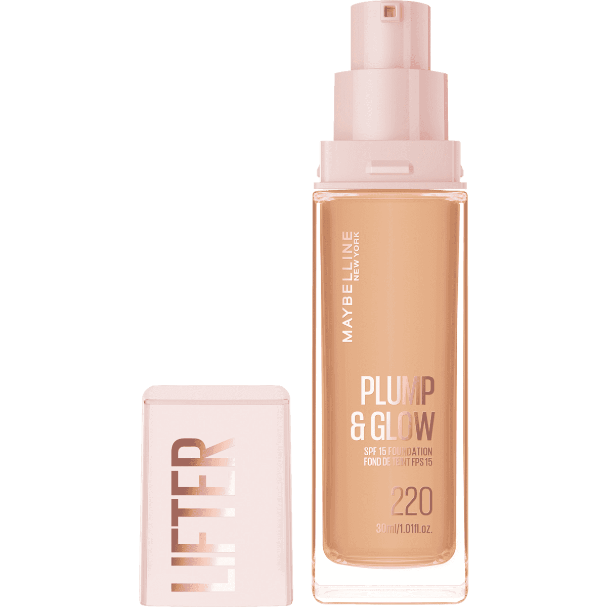 MAYBELLINE NEW YORK Foundation Lifter Plump & Glow 220, 30 ml — منتج ألماني أصلي في المغرب