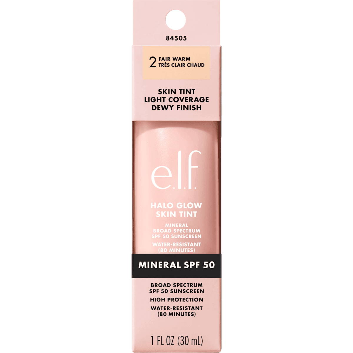 e.l.f. Cosmetics Foundation Halo Glow Skin Tint 2 Fair Warm, 30 ml — produit allemand authentique au Maroc