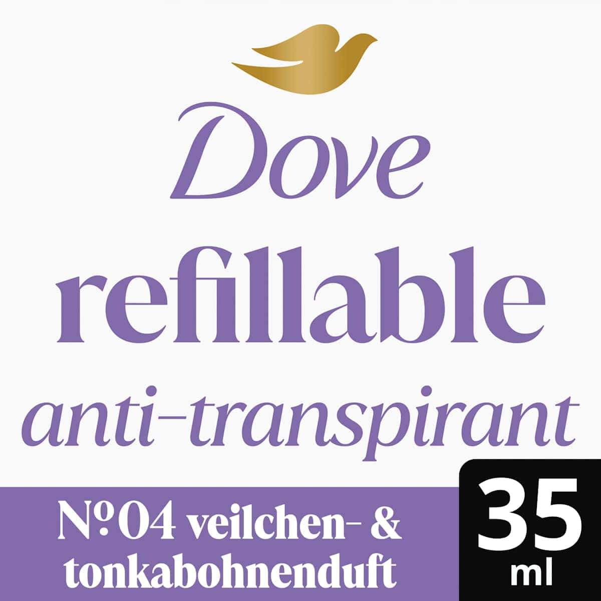 Dove anti-transpirant Deostick Veilchen- & Tonkabohnenduft, recharge, 35 ml — produit allemand authentique au Maroc