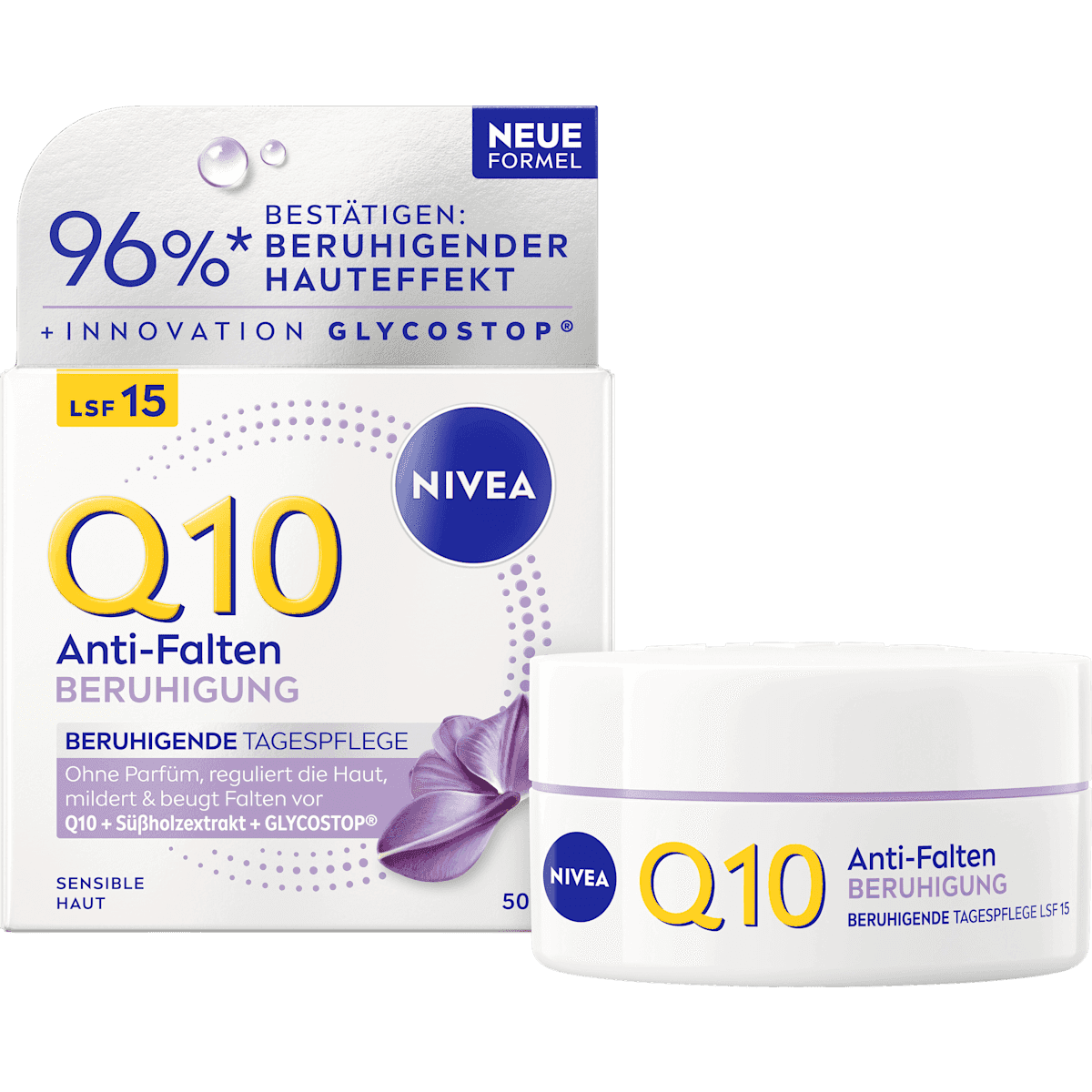 NIVEA face cream Q10 Anti-Falten Sensitiv, 50 ml (NIVEA Gesichtscreme Q10 Anti-Falten Sensitiv, 50 ml) — authentic German product in Morocco