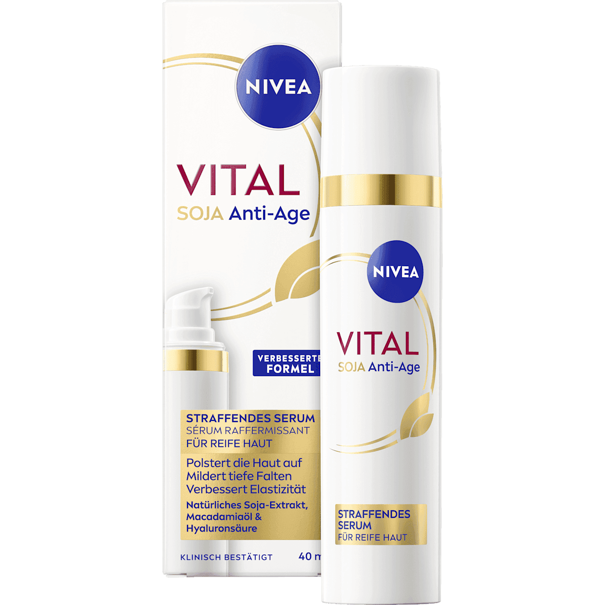 NIVEA Sérum visage Vital Soja Anti-Age raffermissante, 40 ml (NIVEA Gesichtsserum Vital Soja Anti-Age straffend, 40 ml) — منتج ألماني أصلي في المغرب