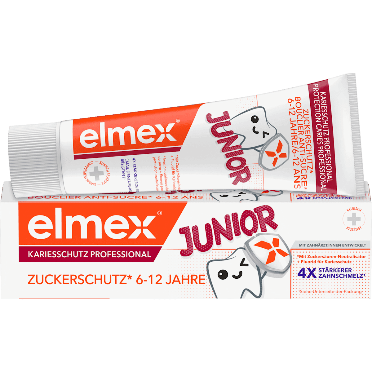elmex Toothpaste Junior Kariesschutz Professional, 75 ml (elmex Zahnpasta Junior Kariesschutz Professional, 75 ml) — authentic German product in Morocco