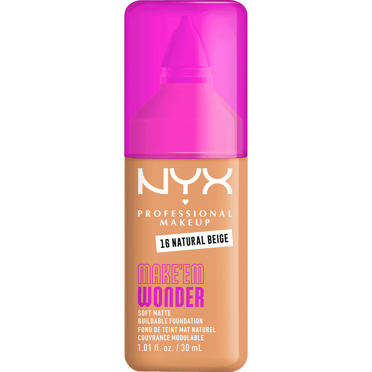 NYX PROFESSIONAL MAKEUP Foundation Make 'EM Wonder 16 Natural Beige, 30 ml — منتج ألماني أصلي في المغرب