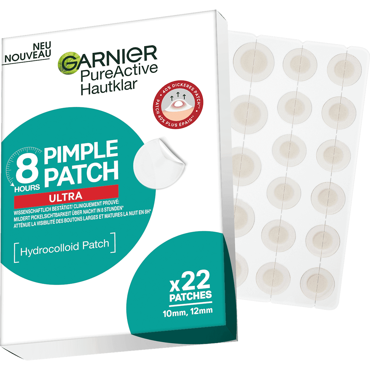 GARNIER Anti Pickel Patches ultra, 22 pièces (GARNIER Anti Pickel Patches ultra, 22 St) — produit allemand authentique au Maroc