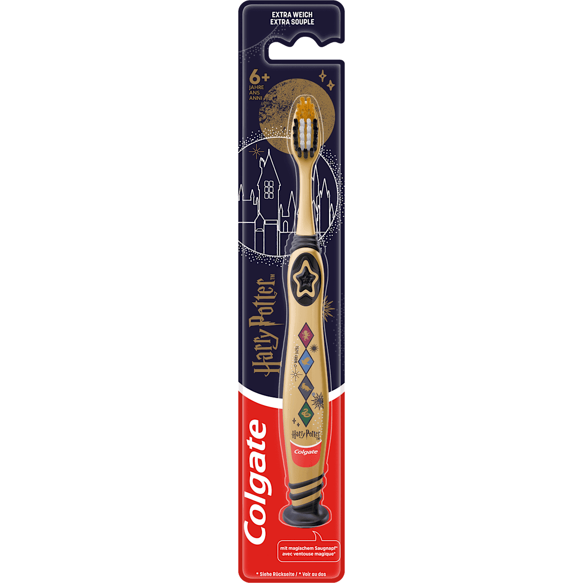 Colgate Brosse à dents Enfant Harry Potter ab 6 ans souple, 1 pièce — produit allemand authentique au Maroc