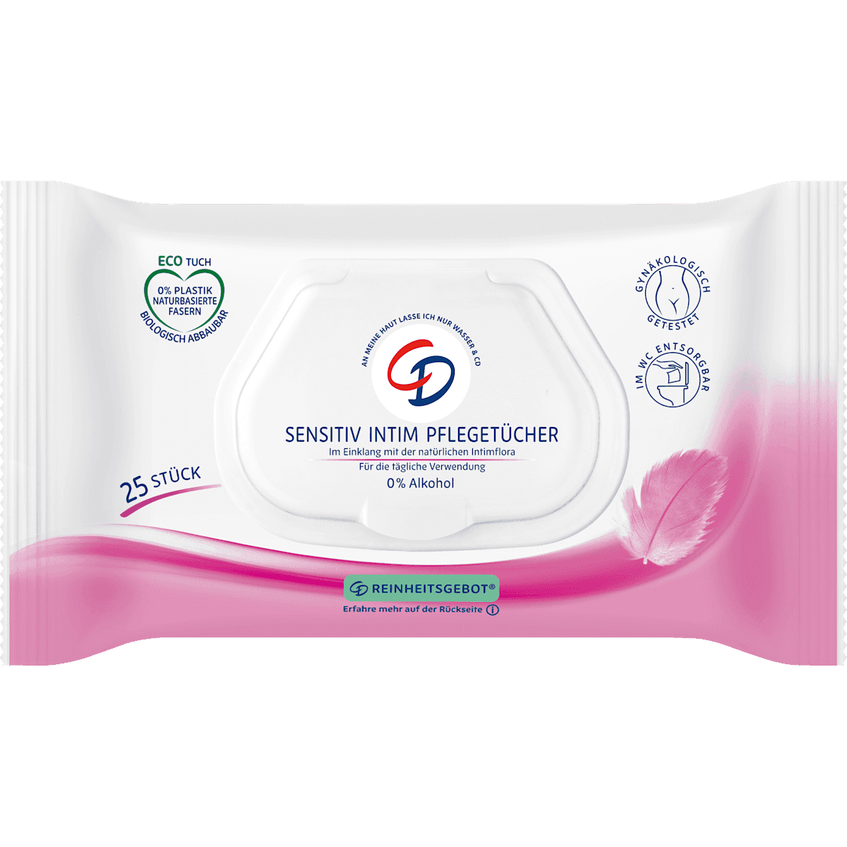 CD Intimpflegetücher Sensitiv, 25 pièces (CD Intimpflegetücher Sensitiv, 25 St) — produit allemand authentique au Maroc