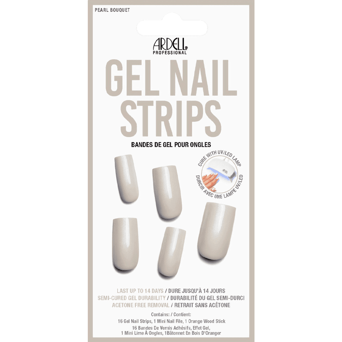 ARDELL UV Gel Stickers ongles, Gel Nail Strips Pearl Boquet, 16 pièces (ARDELL UV Gel Nagelfolien, Gel Nail Strips Pearl Boquet, 16 St) — منتج ألماني أصلي في المغرب