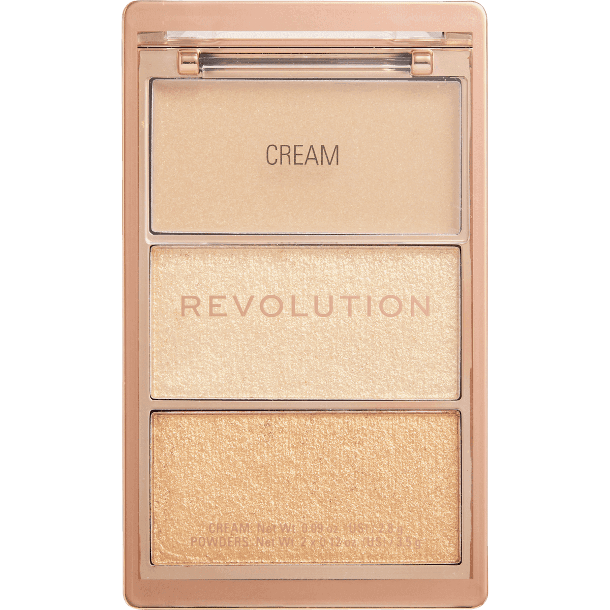 REVOLUTION Highlighter Icon Palette Rosy Gold Glow, 6,3 g — produit allemand authentique au Maroc