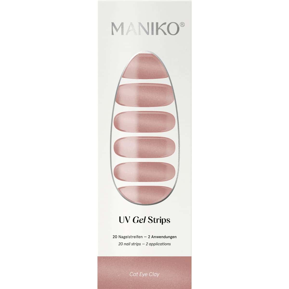 Maniko UV Gel Stickers ongles Cat Eye Clay, 20 pièces (Maniko UV Gel Nagelfolien Cat Eye Clay, 20 St) — produit allemand authentique au Maroc