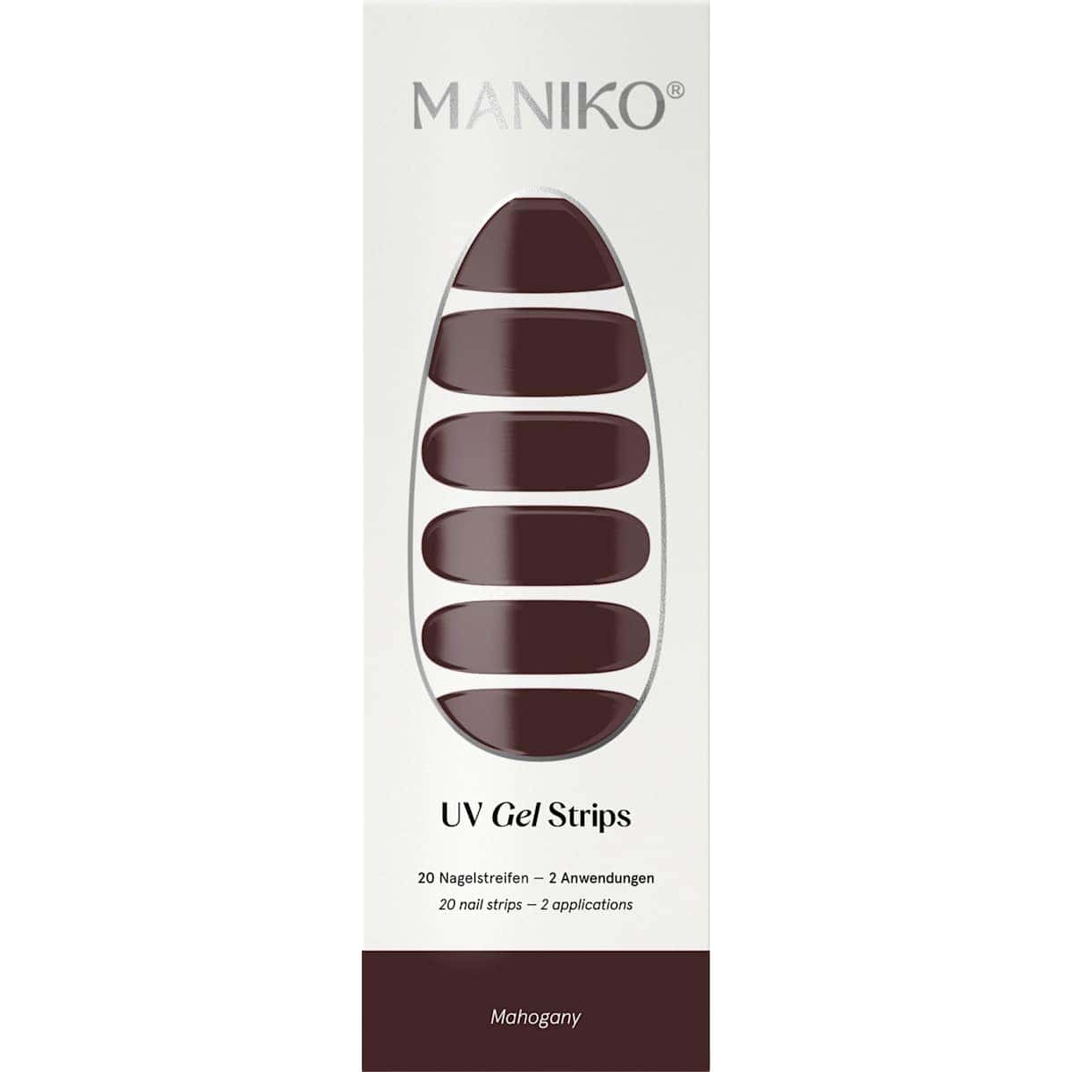 Maniko UV Gel Stickers ongles Mahogany, 20 pièces — produit allemand authentique au Maroc