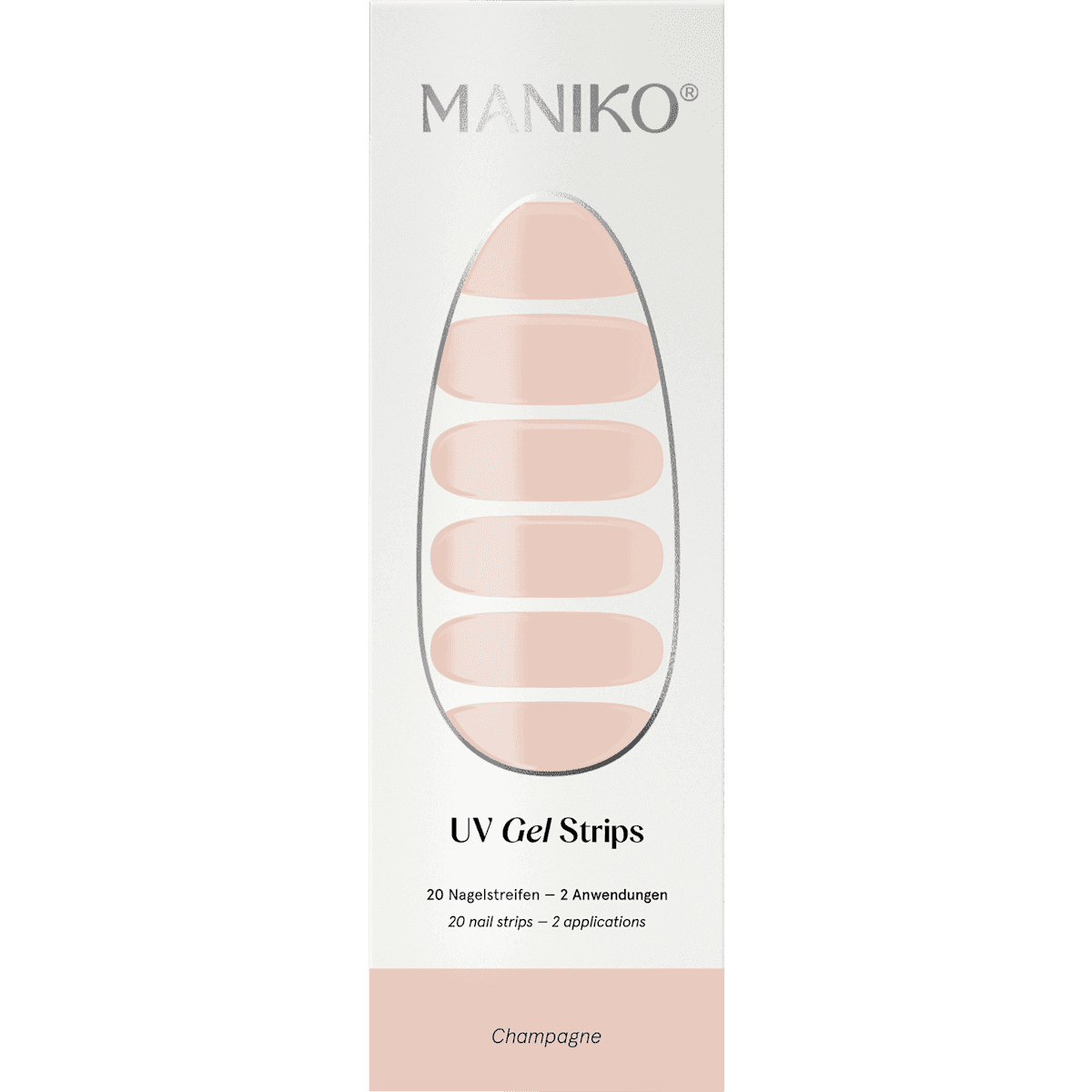 Maniko UV Gel Nagelfolien Champagne, 20 pcs (Maniko UV Gel Nagelfolien Champagne, 20 St) — authentic German product in Morocco