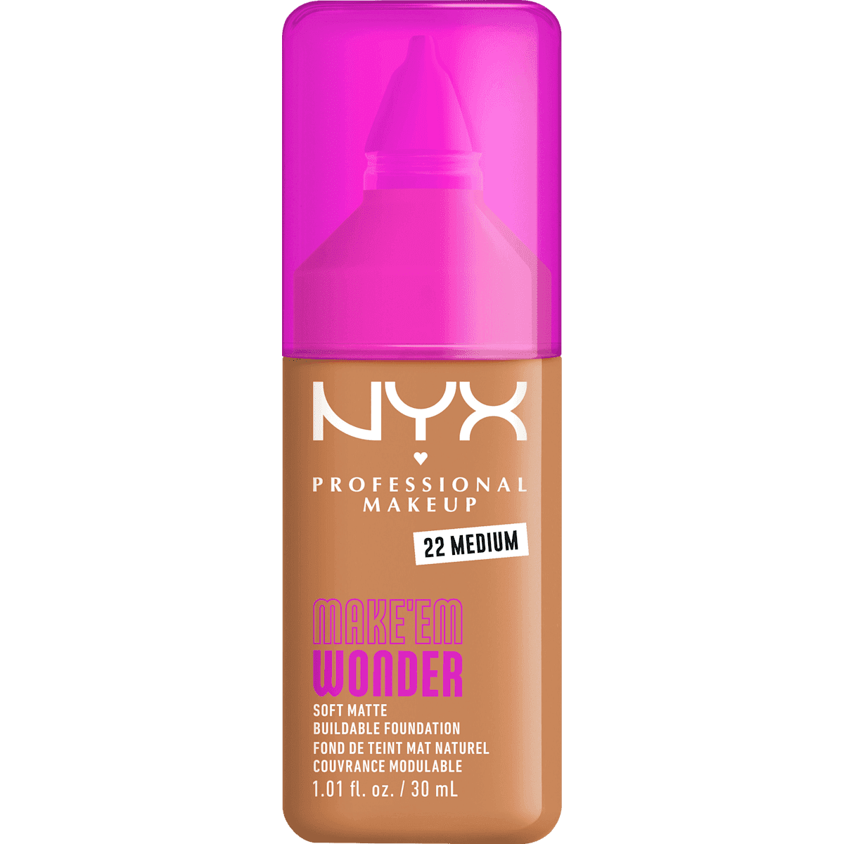 NYX PROFESSIONAL MAKEUP Foundation Make 'EM Wonder 22, 30 ml — authentic German product in Morocco