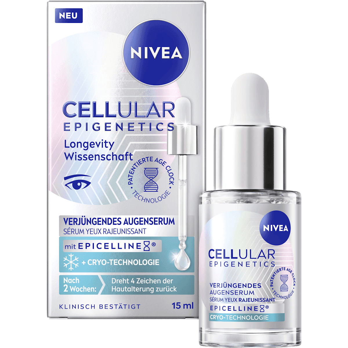 NIVEA Sérum contour des yeux Cellular Epigenetics, 15 ml (NIVEA Augenserum Cellular Epigenetics, 15 ml) — produit allemand authentique au Maroc