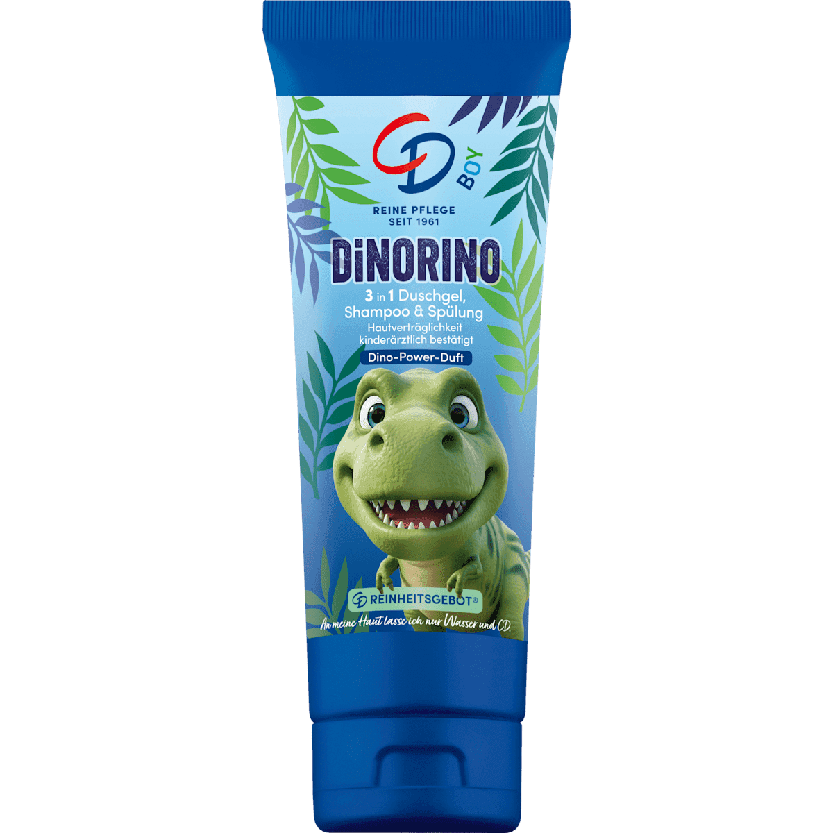 CD Child shower gel, Shampoo & conditioner 3in1 Dinorino, 250 ml (CD Kinder Duschgel, Shampoo & Spülung 3in1 Dinorino, 250 ml) — authentic German product in Morocco