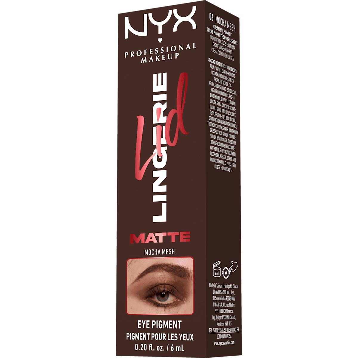 NYX PROFESSIONAL MAKEUP Fard à paupières Lid Lingerie 06 Mocha Mesh Matte, 6 ml (NYX PROFESSIONAL MAKEUP Lidschatten Lid Lingerie 06 Mocha Mesh Matte, 6 ml) — منتج ألماني أصلي في المغرب