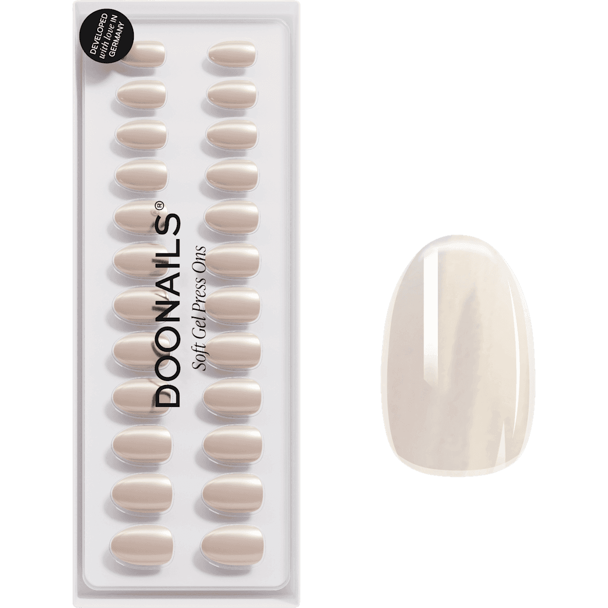 Doonails faux ongles, Soft Gel Press Ons Toffee Short Round, 30 pièces (Doonails Künstliche Nägel, Soft Gel Press Ons Toffee Short Round, 30 St) — produit allemand authentique au Maroc