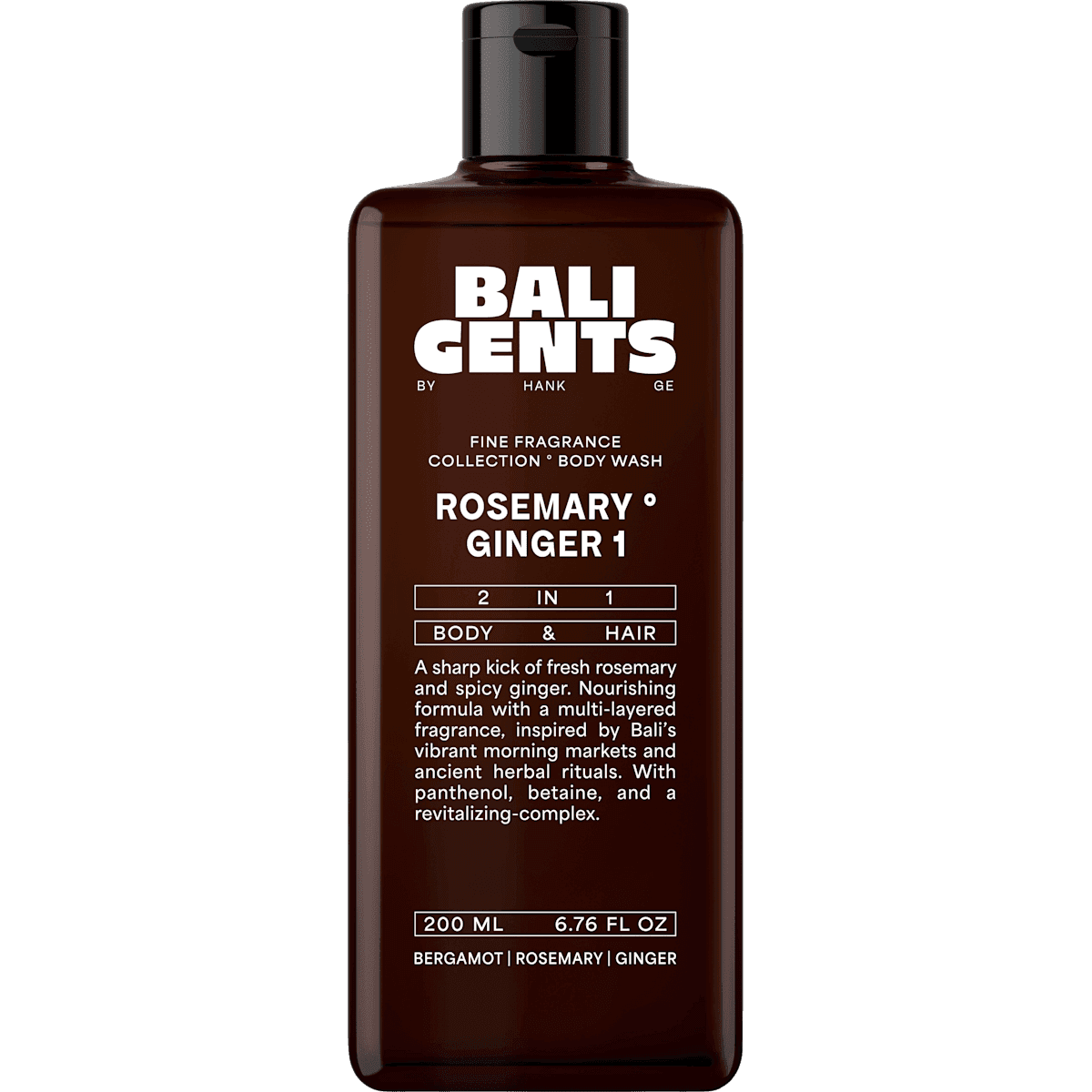 BALI GENTS Gel douche Rosemary Ginger 2in1, 200 ml — produit allemand authentique au Maroc