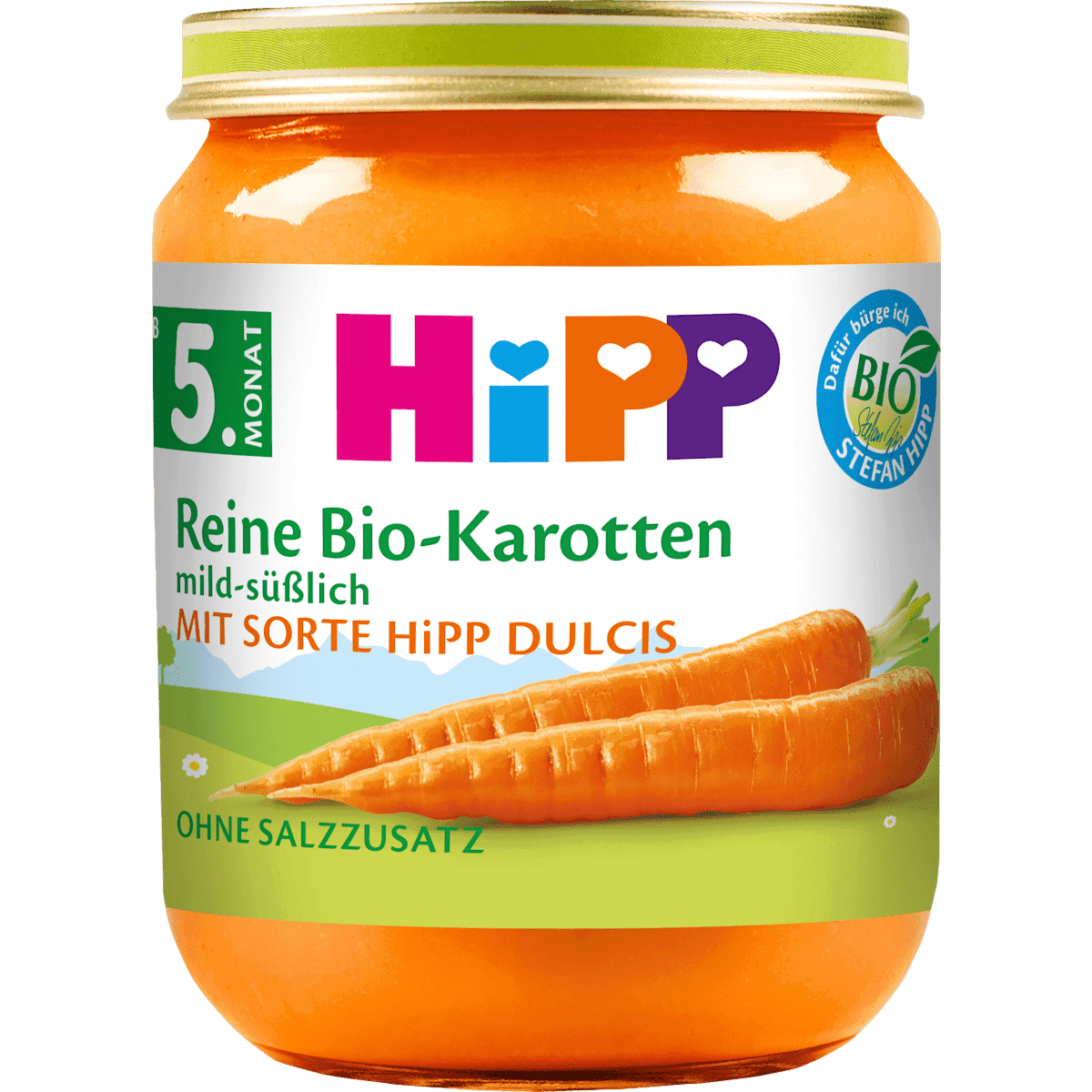 HiPP légumes carottes dès 5 mois, 125 g (HiPP Gemüse Karotten ab dem 5. Monat, 125 g) — منتج ألماني أصلي في المغرب
