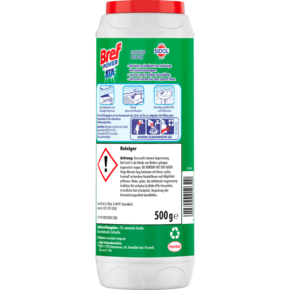 Bref Poudre à récurer Power ATA, 500 g (Bref Scheuer-Pulver Power ATA, 500 g) — منتج ألماني أصلي في المغرب