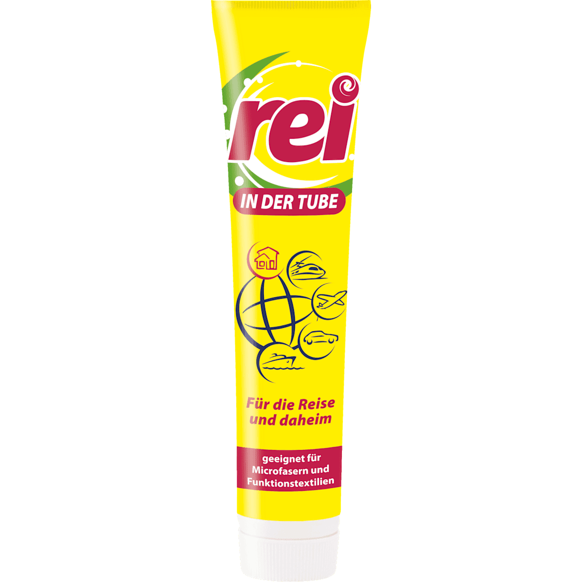 Rei Lessive à la main en tube pour le voyage & la maison, 125 ml (Rei Handwaschmittel in der Tube für die Reise & daheim, 125 ml) — produit allemand authentique au Maroc