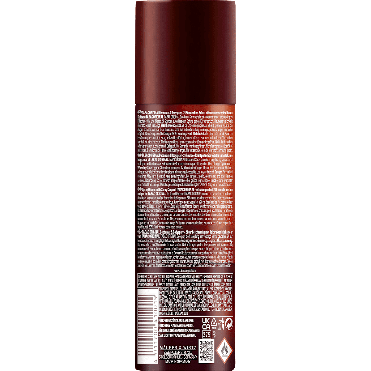 Tabac Original Déodorant spray original, 200 ml (Tabac Original Deospray original, 200 ml) — منتج ألماني أصلي في المغرب