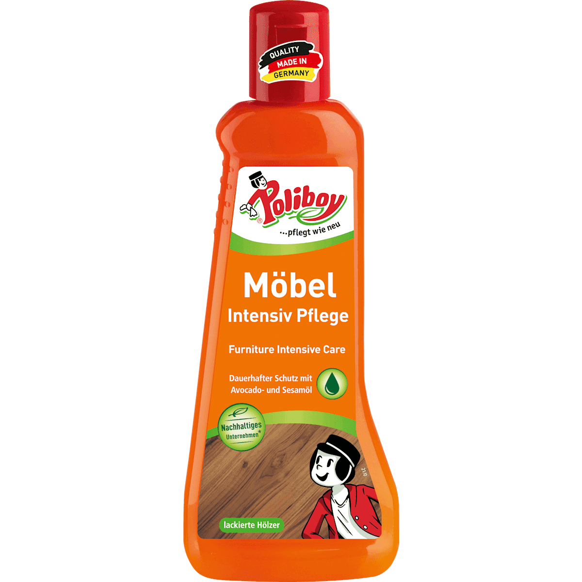 Poliboy Entretien meubles Intensiv all bois, 200 ml — authentic German product in Morocco