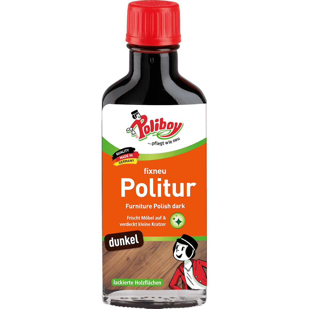 Poliboy Polish meubles bois foncé, 100 ml — produit allemand authentique au Maroc