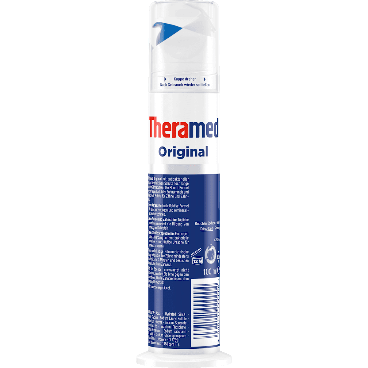 Theramed Dentifrice Original Spender, 100 ml (Theramed Zahnpasta Original Spender, 100 ml) — produit allemand authentique au Maroc