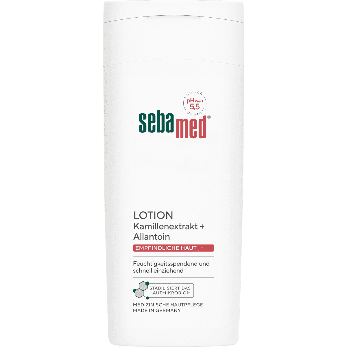 sebamed Lait corporel Kamillenextrakt + Allantoin, 200 ml — produit allemand authentique au Maroc